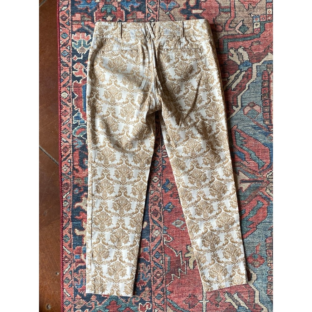 Womens Anthropologie damask cartonnier Charlie ankle straight leg trousers 4 - Picture 4 of 12